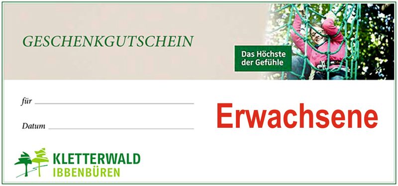 Gutschein für Erwachsene ab 18 Jahre