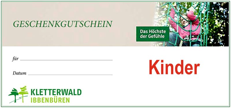 Gutschein für Kinder 6 - 12 Jahre